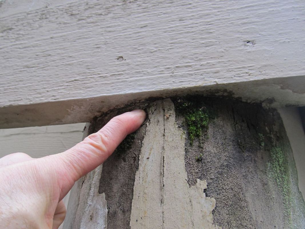 Rotting support post